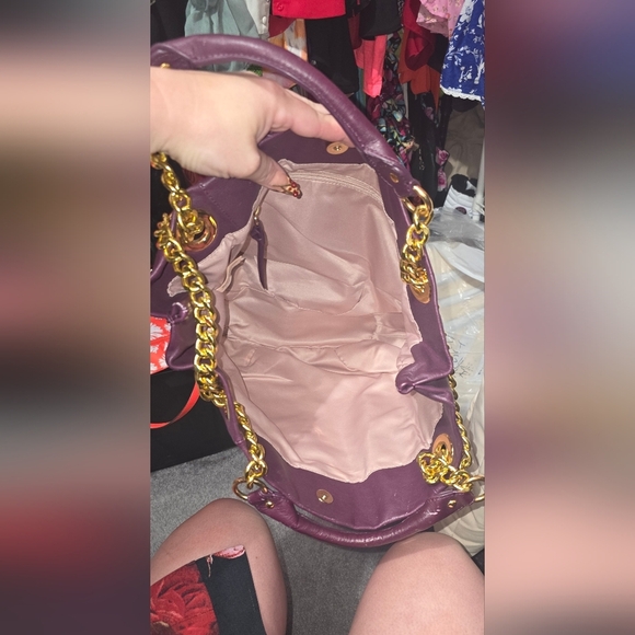 🍂🍁Y2K VNTG JUICY COUTURE LEATHER TOTE BAG - Picture 5 of 8